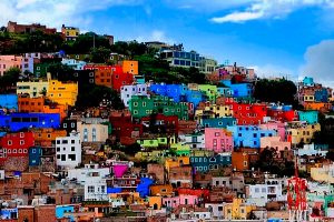 kleurrijke stad - Mexico