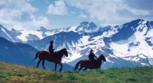 Paardrijden in de Rocky Mountains - Canada